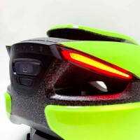 Lumos Ultra Smart Helmet | Bicycle helmet | Front and rear light (LED) | Blinker | Brake lights | Bluetooth connection | Adults: Men, Women (Electric Lime, Size: M-L) MIPS