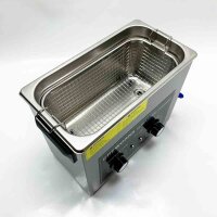 CREWORKS Ultraschallreinigungsgerät Edelstahl 6,5L Ultraschallreiniger mit Heizung Timer Ultrasonic Cleaner für Zahnprothesen Schmuck Brillen Uhren Gläser Ultraschall-Reinigungsgerät mit Knöpfen