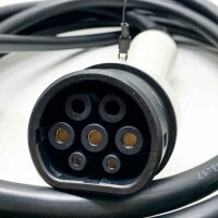 Qutoso EV Ladekabel, 32 A Typ 2, 7 KW einphasiges Elektrofahrzeug Ladekabel, Plug-in EV Ladestation, tragbares 7-Meter-Kabel für Elektroauto, Einstellbarer Strom, IEC 62196-2, CE, FCC