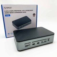 ORICO USB-C hub with dual hard drive enclosure, USB C...