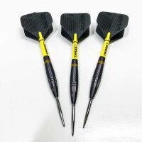 Target Darts Scott Williams Schwarz Out 90% Wolfram Stahlspitze Darts Set – 23g Steel Tip Dart Set, Swiss Point Darts, SP Tool inklusive, Player Edition Shaggy Dart Set