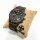 Zeitholz wooden watch men, for men, wristwatch, chronograph, New Bergen, analogue, 42mm, 100% natural wood with Japanese quartz movement.