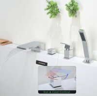 SHANFO 4 hole bathtub faucet waterfall, 4 hole bathtub...