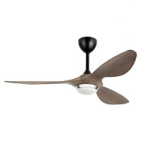 Ovlaim 132cm Walnut Wood Ceiling Fans with Lighting...