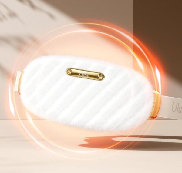 ULUCKY Portable Heating Pad ULU-2023 Menstrual Heating Pad with 3 Heat and Massage Modes Wireless Heating Pad Gifts for Women White