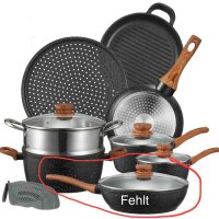 FOHERE pot sets pan set (large pan missing), induction...