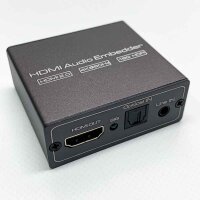 HDMI Audio Embedder Inserter Digital Analog Audio + DVI zu HDMI Unterstützung TOSLINK Optical 3.5mm Jack AUX Audio Input 4K60Hz 18Gbps HDR CEC HDCP2.2