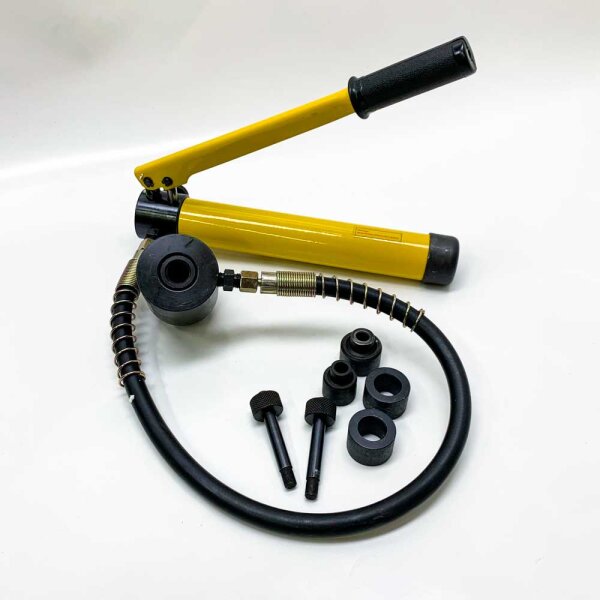 KATSU Hydraulic Sheet Metal Punch Set, Hydraulic Hole Punch Metal Punch Knockout Punch Kit Pump Electric Cable Duct Hole Digger 405193