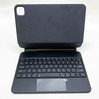 Earto iPad Air 5 Hülle mit Tastatur, Magic Style Keyboard iPad Pro 11 (4/3/2/1Gen), Freischwebende Design mit Trackpad, 7-Farbige Beleuchtung, Schwarz