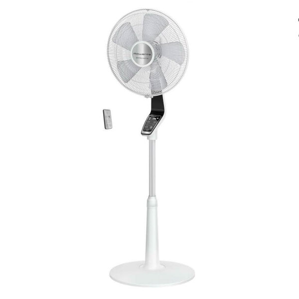 Rowenta VU5840 Turbo Silence Extreme+, Standventilator, Durchfluss bis zu 80 m3/min, 4 einstellbare Geschwindigkeiten, 120° Luftverteilung, maximale Höhe 1,45, Silent 45 bBA, Weiß