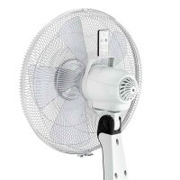 Rowenta VU5840 Turbo Silence Extreme+, Standventilator, Durchfluss bis zu 80 m3/min, 4 einstellbare Geschwindigkeiten, 120° Luftverteilung, maximale Höhe 1,45, Silent 45 bBA, Weiß