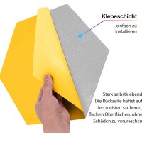 Hexagon Akustikplatten Selbstklebend, Sonic Acoustics 12 Stücke Akustikpaneele Akustikplatten mit hoher Dichte für Wand Decken Holz & Tür - Akustikpanel Schallschutzplatten, 35,6 x 30,5 x 1cm