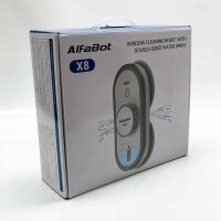 AlfaBot X8 Window Cleaning Robot, Electric Window Cleaner Robot, Glass Cleaning Robot with Water Spray Function in Two Directions, Remote Control, Language Support in English, Auto Sprayer