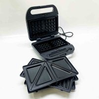 Waffeleisen HWM750BD 3-in-1-Sandwichmaker, Waffeleisen...