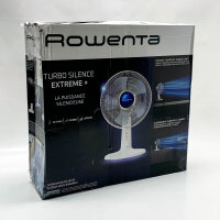 ROWENTA Tischventilator VU2730 Turbo Silence Extreme+, leistungsstark, 4 Stufen, Stille-Nacht-Modus, Turbo-Boost, Oszillation