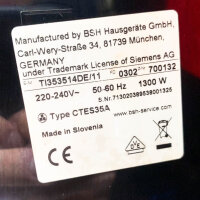 SIEMENS Kaffeevollautomat EQ.300 TI353514DE (mit GEBRAUCHSSPUREN), einfache Zubereitung, 5 Kaffee-Milch-Getränke, LCD-Dialog-Display