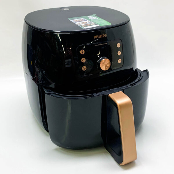 PHILIPS Heißluftfritteuse HD9867/90 Airfryer Premium XXL, 2225 W, Smart Sensing Technologie Fassungsvermögen 1,4kg, schwarz