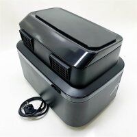 HANSEATIC Heißluftfritteuse HAF212600D 39156050 2in1, 2600 W, XXL-Volumen 9L mit Dörrfunktion, 2 Einschüben und Touchdisplay.