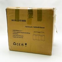 HANSEATIC Heißluftfritteuse HAF212600D 39156050 2in1, 2600 W, XXL-Volumen 9L mit Dörrfunktion, 2 Einschüben und Touchdisplay.