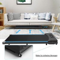 Laufband für Zuhause,Walking Pad, Laufband Schreibtisch, 1-8 km/h 550W Motor mit Fernbedienung und LCD-Anzeige (Blau)