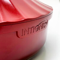 INTIGNIS Tajine-Topf Marokkanisch – Ofenfestes Tajine-Induktionsgefäß – Aluminium-Antihaft-Tajin-Topf – 28 cm – 4,43 Quart (Rot)