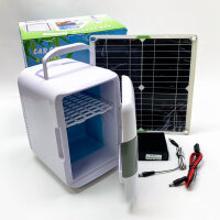 Syrisora ​​​​​​​​Mini Fridge, Camping Fridge, Solar Fridge, 50W DC18V Monocrystalline Solar Panel, Solar Powered Fridge with Cable