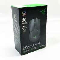 Razer Viper Ultimate - Beidhändige Esports-Gaming-Maus mit Drahtloser HyperSpeed-Technologie (Focus+ 20K Optischer Sensor, 74g Leicht, RGB Chroma) Schwarz