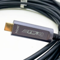 GeoHN.G Vollfunktionales Glasfaserkabel USB-C auf USB-C 10 m, 5 Gbit/s USB 3.2 Videokabel mit PD 60 W, unterstützt 2-Lane DP1.4 und 4K @ 60 Hz Videoausgang für VR, Webcam, TV, Laptop, Videokonferenz