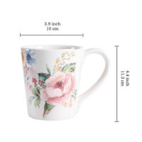 Bico Margret Garden Ceramic Mug Sets, Set of 4, for...