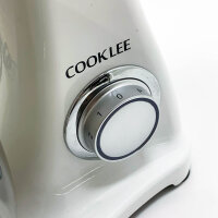 COOKLEE Pastry Robot 1800W 8L Professional Metal Kneader Electric Multiplication 10+1 Speeds with Dough Hook, Beater, Whisk, Stainless Steel Bowl Lid