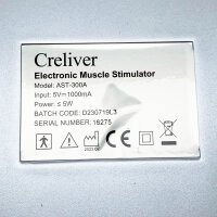 Creliver Der Neue Durchblutungs Stimulator für Füße und Beine Creliver-300A, EMS & TENS Fußnerven-Muskel-Massagegerät, Beinmassagegerät ​für die Zirkulation, lindert Körper Schmerzen, Neuropathie, Silbrig.