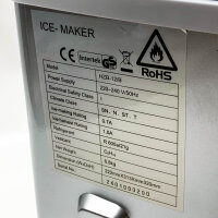 FOOING HZB-12/B Eiswürfelbereiter Würfelmaschine (mit Kratzern) Eismaschine Eiswürfelmaschine Eiswürfelmaschine mit Eisschaufel und Korb LED-Anzeige Eiswürfelbereiter für die Hausbar