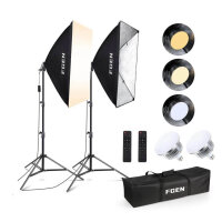 FGen Photo Studio Kit 2 x 50 x 70cm with 85W LED Softbox...