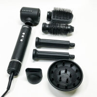 Airstyler 7 in 1, UKLISS 1400W Hairstyler Haartrockner mit Rundbürstenföhn Föhnbürste Set, Lockenstab (Links & Rechts), 110000 RPM Motor Ionen Föhn mit Diffusor