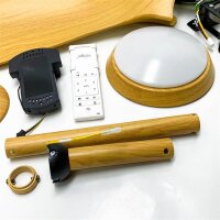 reiga 52" Ceiling Fan with Dimmable LED Light, Remote Control, Modern Blades, Silent Reverse Motor, 6 Speeds, Timer (Wood Color)