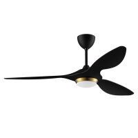 reiga 132cm Black Gold DC Motor Ceiling Fan with Dimmable...