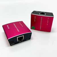 MT-VIKI USB Extender RJ45 Ethernet 100m USB über RJ45 Ethernet Cat6/Cat5/Cat5e Verlängerung Sender und Empfänger LAN-Erweiterung 480mbps Rosa