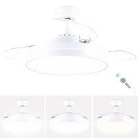 CJOY Retractable Ceiling Fan with Light and Remote...