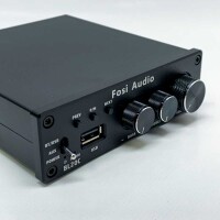 Fosi Audio BL20C HiFi Verstärker 320 Watt, Bluetooth 5.0 Mini 2.1 CH Klass-D TDA7498E Integrierter, 160W x 2 USB Flash Drive Player Leistungsverstärker, für Passivlautsprecher & Subwoofer