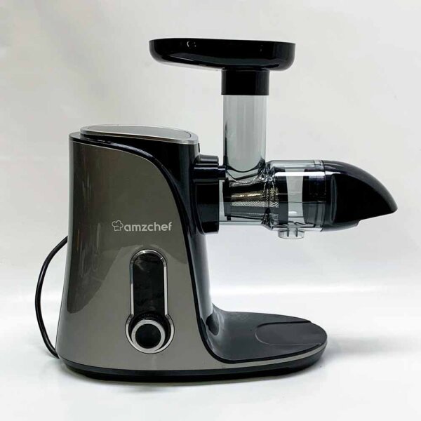 AMZCHEF Slow Juicer 2 Geschwindigkeitsmodi BPA-frei Silber