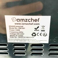 AMZCHEF ZM1501 Entsafter Gemüse und Obst – Entsafter Slow Juicer mit Rückwärts-Kaufunktion – Schonendes Zerkleinern ohne Filter – Elektrischer Entsafter mit Bürste und 2 Bechern – Schwarz