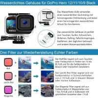 65-in-1 Zubehör Set für GoPro Hero 12/11/10/9 Black, YAVOCOS Zubehör Kit für GoPro Action Kameras, Schutzfolie Wasserdichtes Gehäuse Silikon Schutzhülle Selfie Stick Filter für GoPro Hero 9 10 11 12