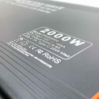 DATOUBOSS inverter (with minimal scratches) 12v to 230v 2000W/4000W pure sine wave voltage converter power inverter with LCD screen 1 Type-c and 1 USB ports for motorhome car