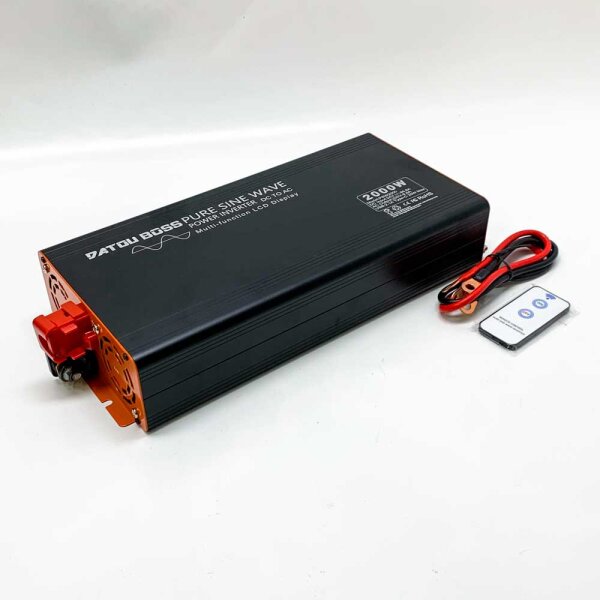 DATOUBOSS inverter (with small defect production) Pure Sine Wave 2000W/4000W voltage converter 24V 230V LCD display and 1x USB + 1xtype-c voltage converter Pure Sine Wave Inverter Pure Sine Wave