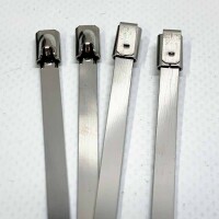 MgcTolBox metal cable ties 400 x 4.6mm, stainless steel cable ties 500 pieces