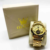 OLEVS Mens Automatic Mechanical Skeleton Gold Tourbillon...