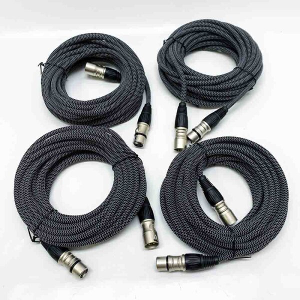 GeoHN.G XLR to XLR Cable 8M-4 Pack, 3-Pin Microphone Cable XLR Male to Female Extension Cable Compatible with Mixer, Live Stage, Speaker, Amplifier, Music Recording and more