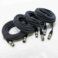 GeoHN.G XLR auf XLR Kabel 8M-4 Pack, 3-Pin Mikrofonkabel XLR Stecker auf Buchse Verlängerungskabel Kompatibel mit Mixer, Live-Bühne, Lautsprecher, Verstärker, Musikaufnahme und mehr