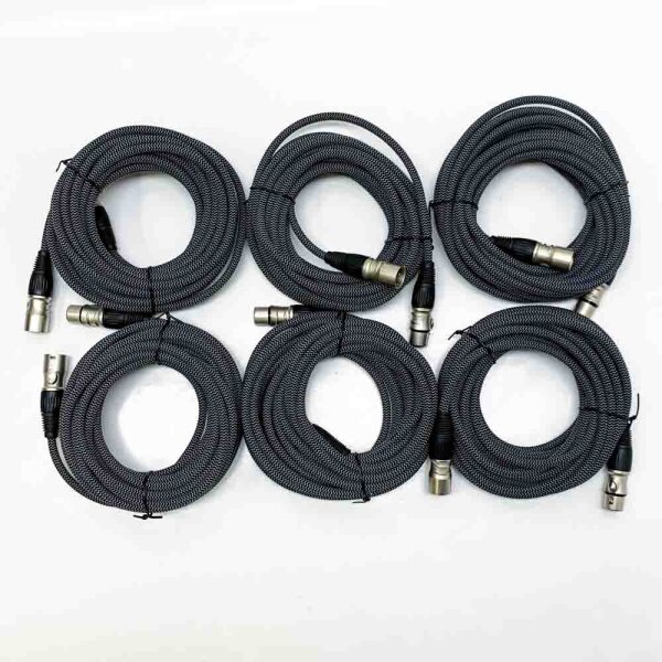 GeoHN.G XLR to XLR Cable 8M-6 Pack, 3-Pin Microphone Cable XLR Male to Female Extension Cable Compatible with Mixer, Live Stage, Speaker, Amplifier, Music Recording and More