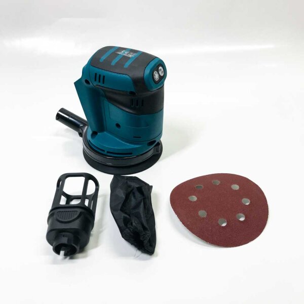 Weytoll Akku-Exzenterschleifer, 125 mm Exzenterschleifer für Makita 18 V Akku, 12000 rpm Bürstenlosen Motor, Staubbeutel, (ohne Akku und Ladegerät), Ersatz für DBO180Z Exzenterschleifer Ø 125mm